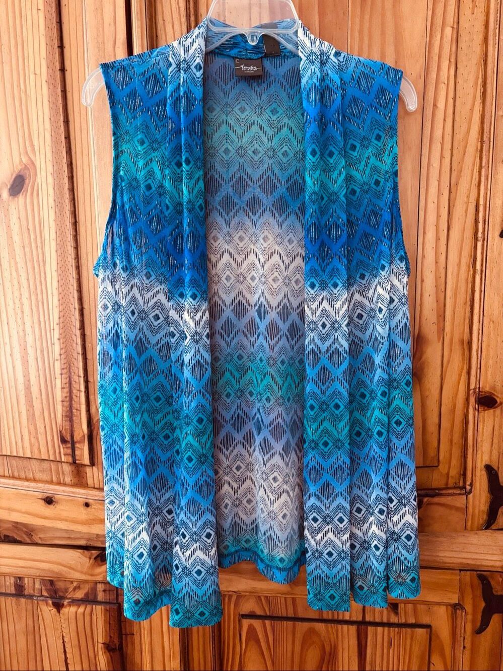 Chico’s Travelers Sheer Open Front Vest